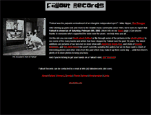 Tablet Screenshot of falloutrecords.com